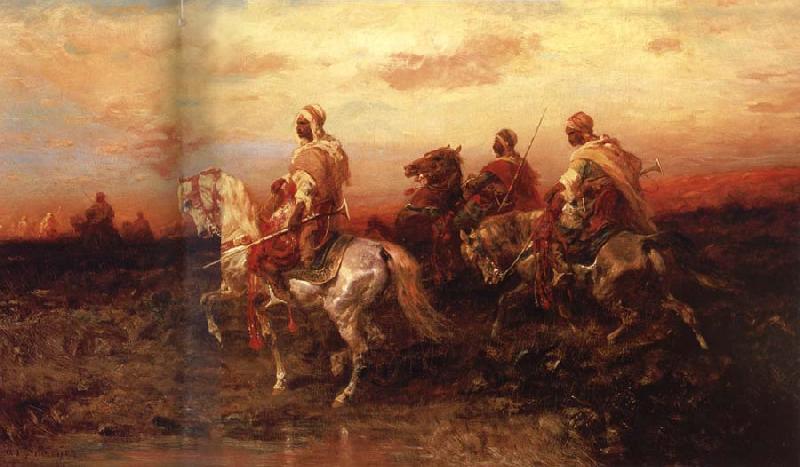 Adolf Schreyer Arab Horsemen on the March Sweden oil painting art